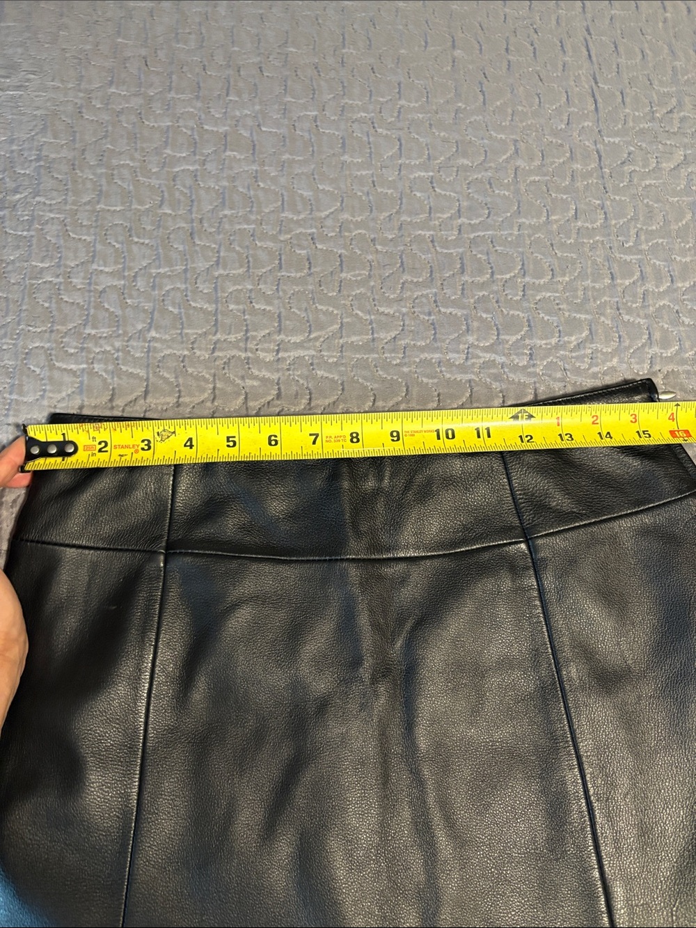 Wilsons Leather Maxima Black Genuine Leather Mini Skirt Size 6 - Picture 7 of 7